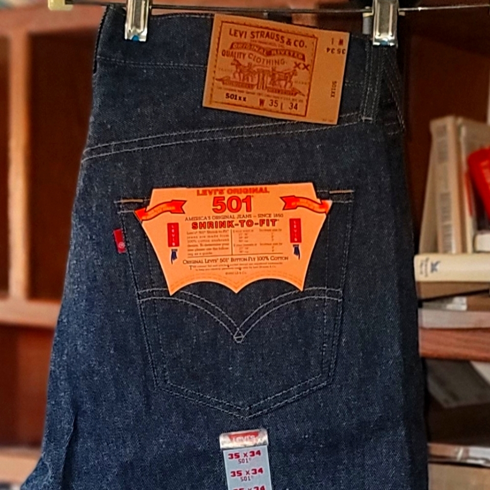 Levi's Deadstock Vintage 501 Shrink To Fit Men's Blue Jeans